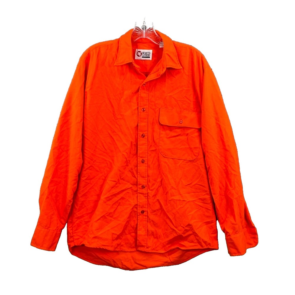 Vintage Sports Afield Shirt Mens Medium Hunting Made in USA Camping Outdoor